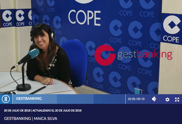 Entrevista en COPE Huelva presentando productos y servicios jurídicos de Gestbanking